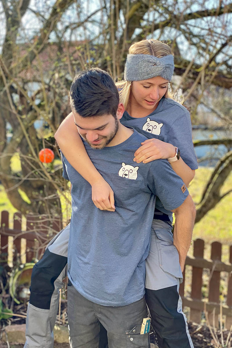 Hosen, Umarmen, Person, Leute, Mütze