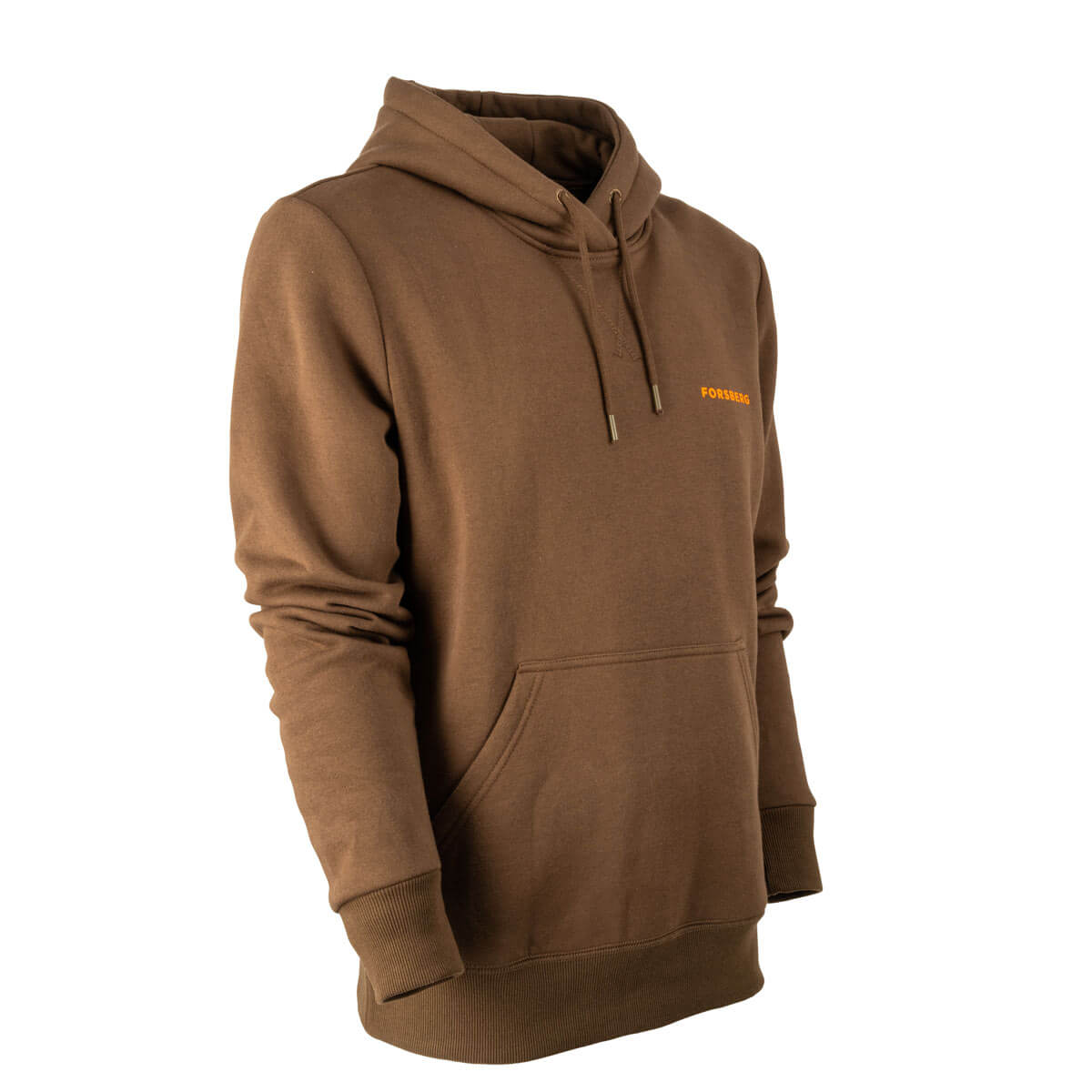FORSBERG brauner Hoodie mit Logo auf Brust und Rücken - 4