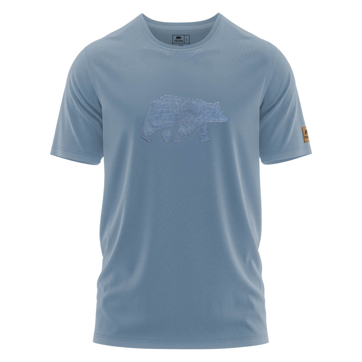 FORSBERG T-Shirt mit Denim-Brustlogo - 1