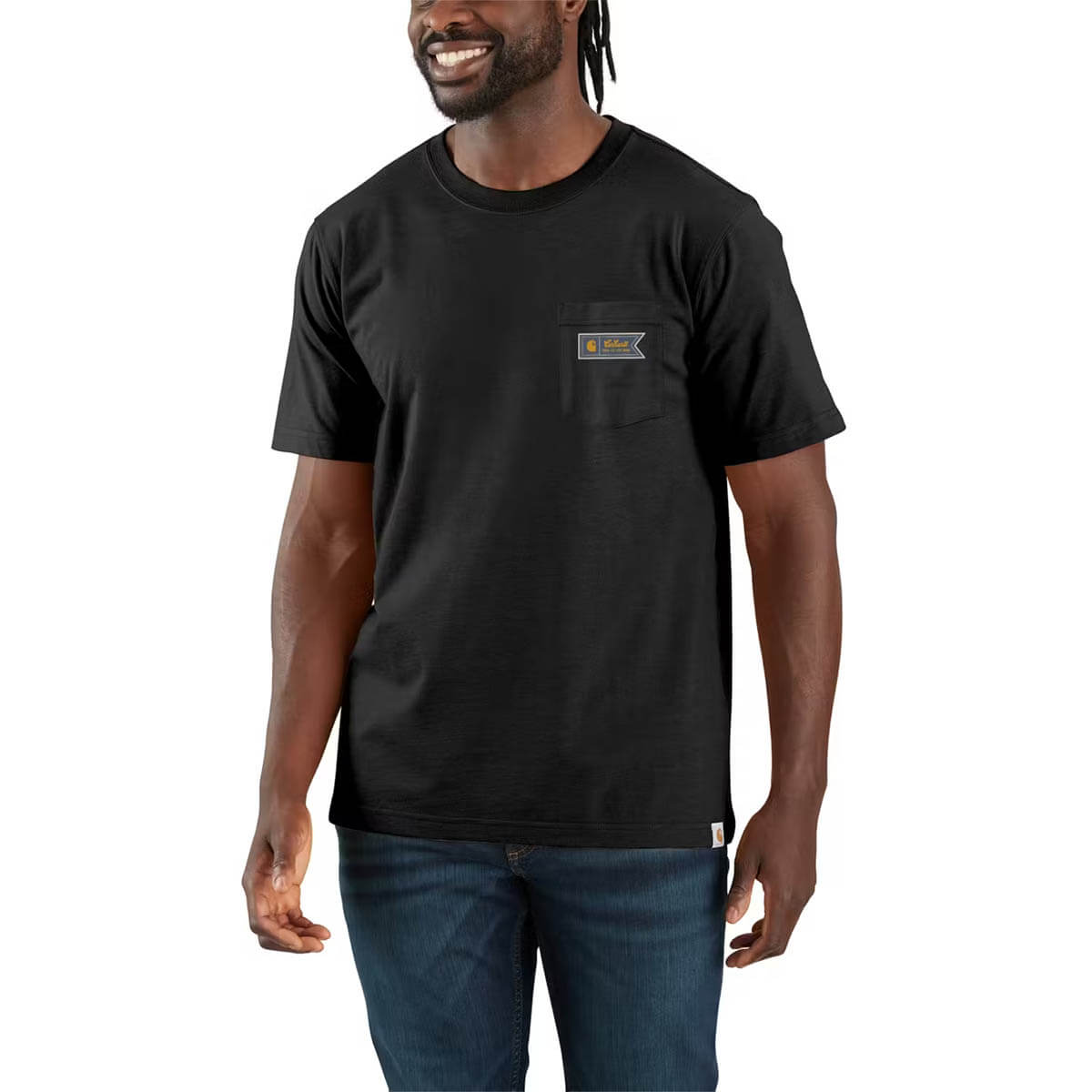 Carhartt T-Shirt mit Brusttasche und kleinem Logo - 2