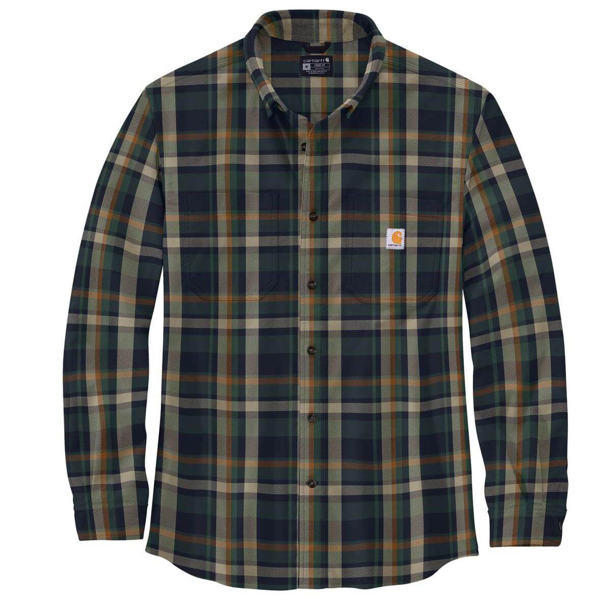 Carhartt Relaxed Fit Flannel Long-Sleeve Plaid Shirt - 1